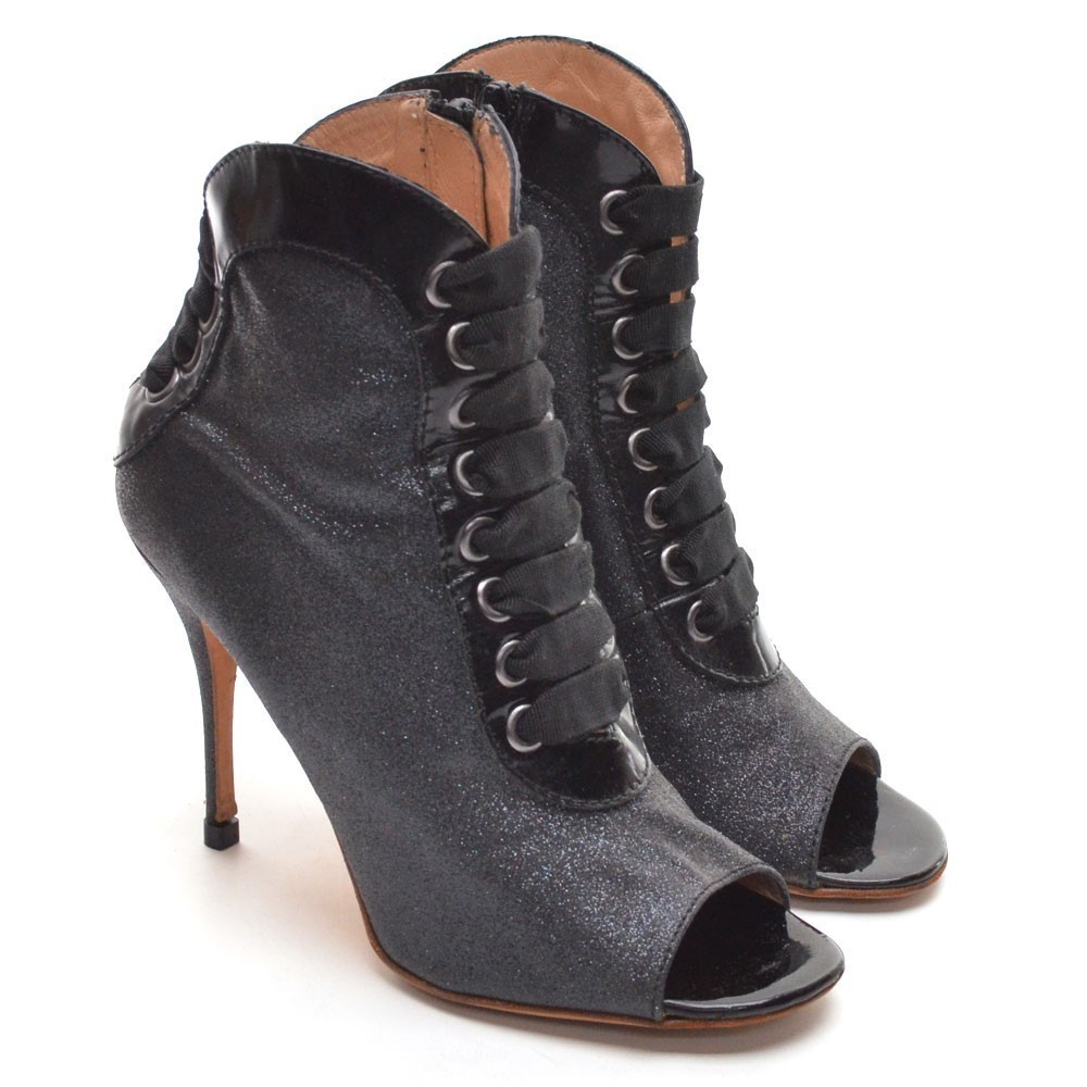 Jerome C. Rousseau Black Stiletto Heeled Booties 38